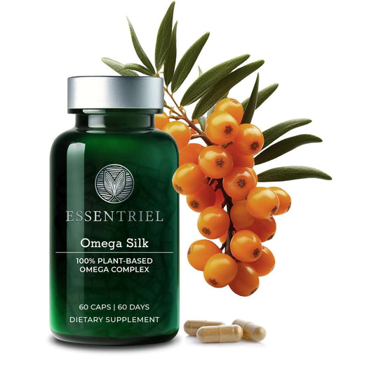 Omega Silk | Natural Omega 3 - 6 - 7 - 9 from Sea Buckthorn | 60 Capsules - Essentriel